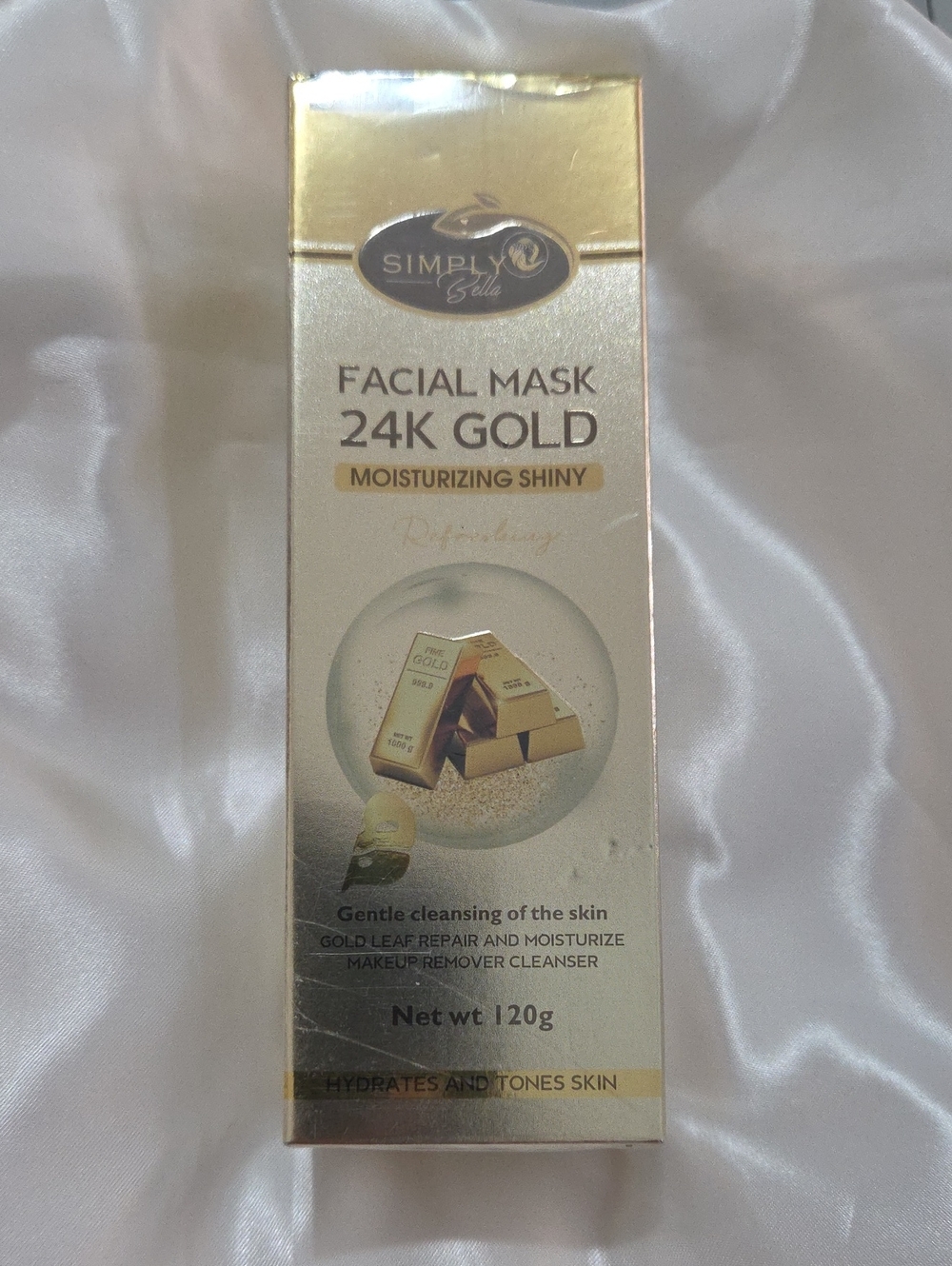 Simply Belle Gold Facial Mask Moisturizing Shiny Formula- Sealed